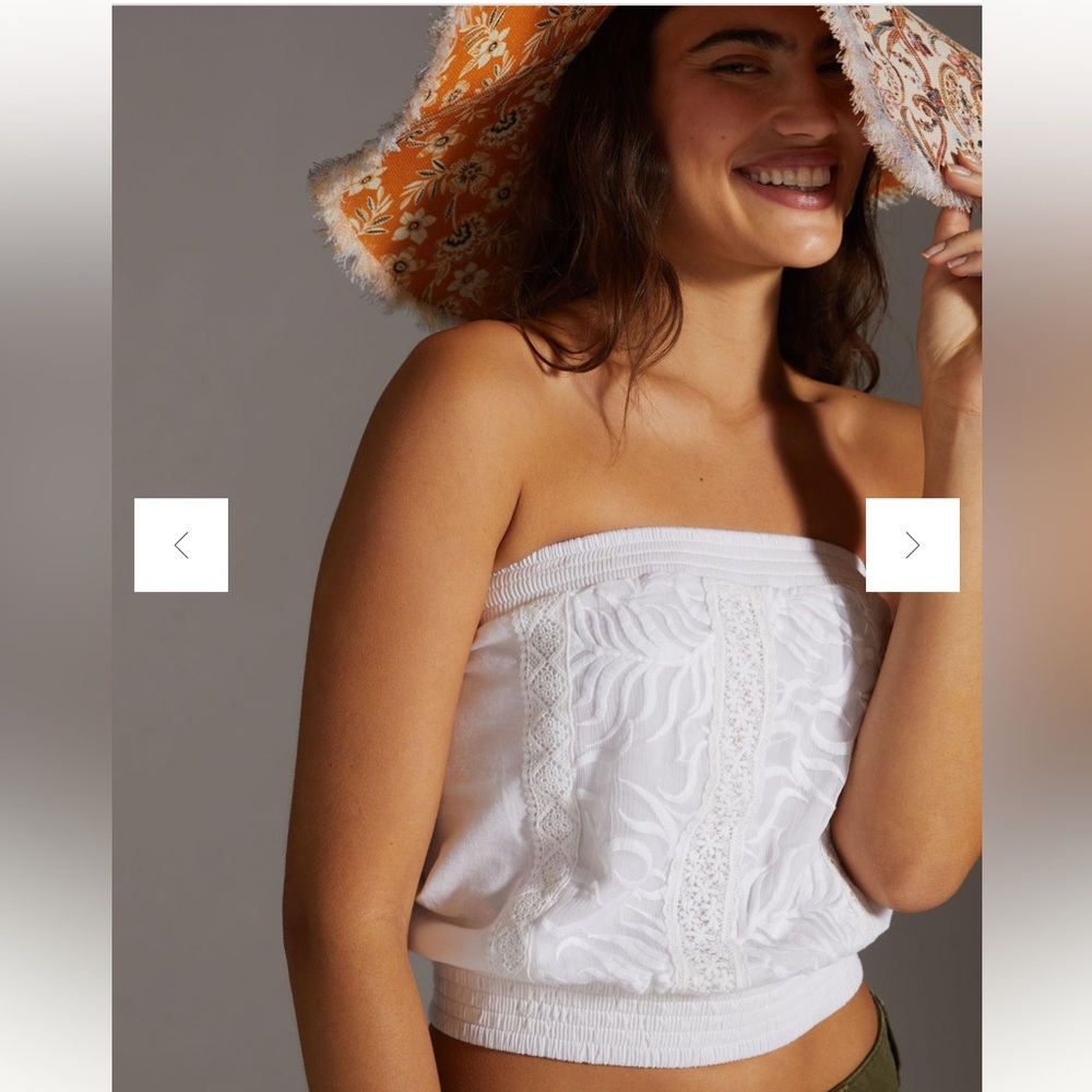 NWOT Tiny Talia Embroidered Tube Top